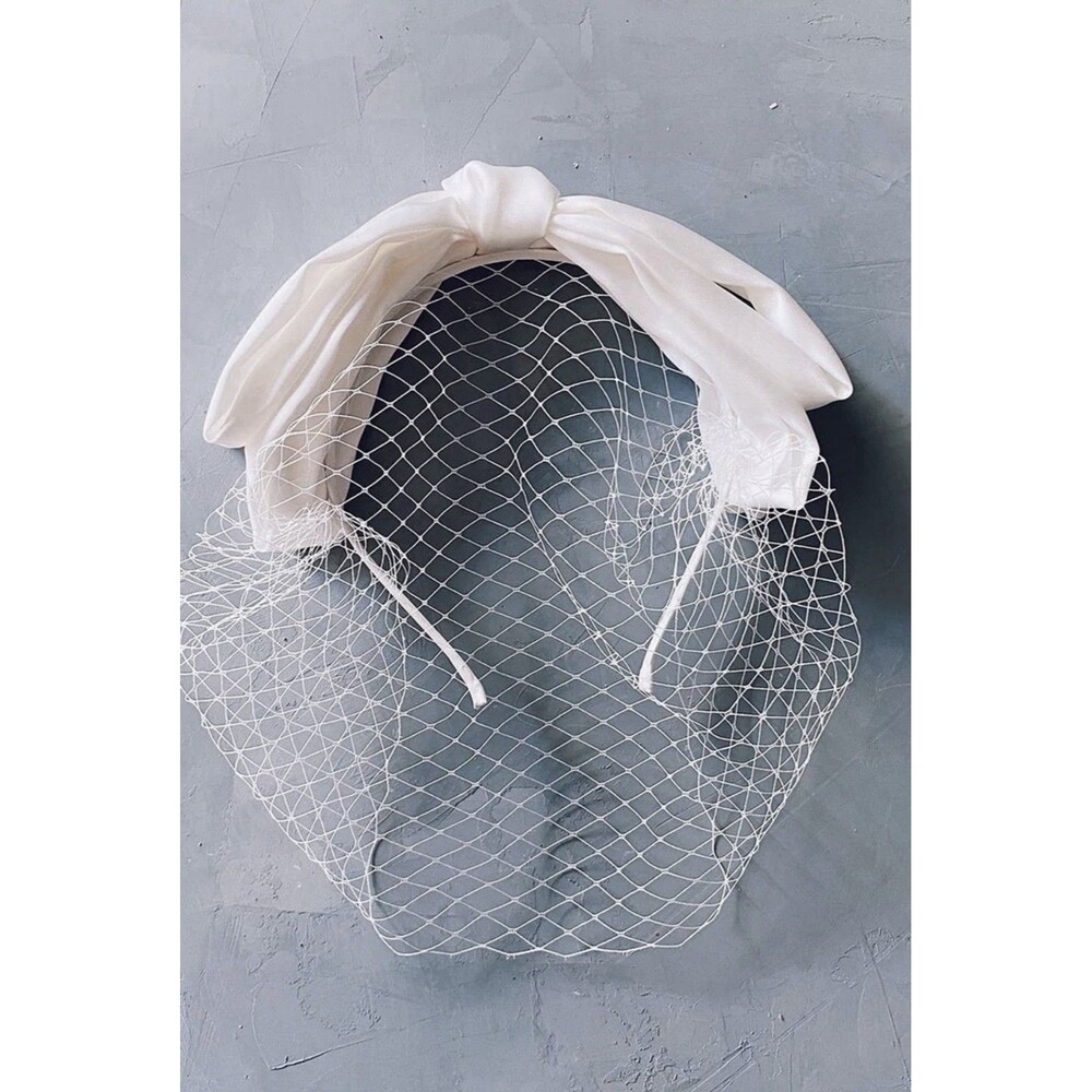 KRISTIN ESS The Veil Headband Bright White NIB